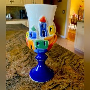 Kiddish cup ceramic made in Israel